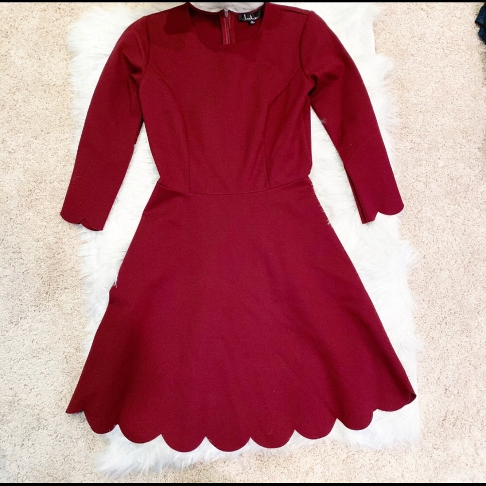 Lulus burgundy skater dress